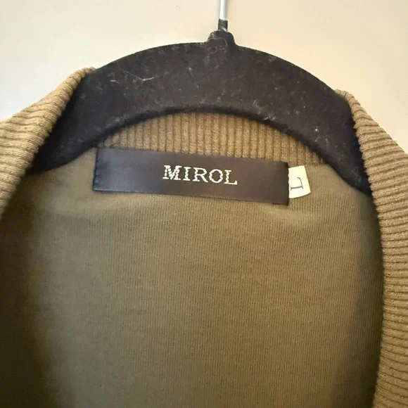 Women’s Sherpa Fleece Bomber Jacket Olive Green Size Large - Picture 8 of 10